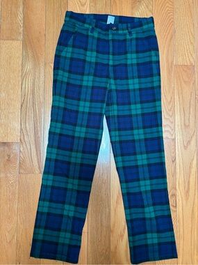 Gymboree Green and Blue Plaid Boys Pants